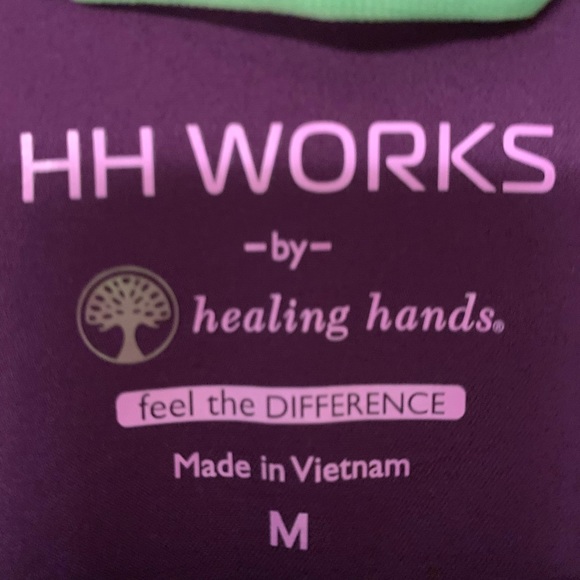 Scrub HH Works by Healing Hands Megan Women's 4-Pocket STRETCH Round Nec… - Picture 11 of 11